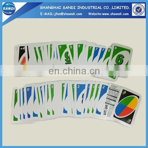 Promotional paper 777 playing card with printing