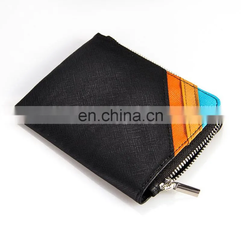 Trade Assurance Supply New Zipper Leather Colourful Coin Purse
