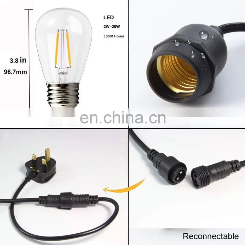 Commercial item led lighting weatherproof led string light outdoor