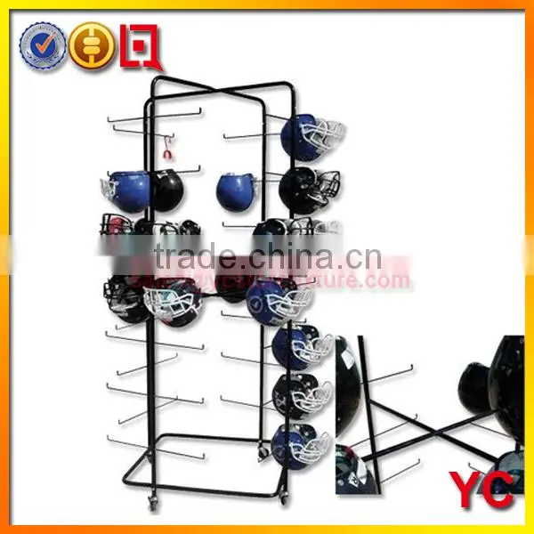 2014 hot sale floor standing metal chrome Tree Helmet Rack