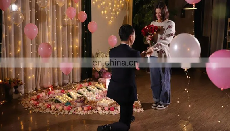 Manufacturer professional custom warm white wedding events party decor led light house numbers