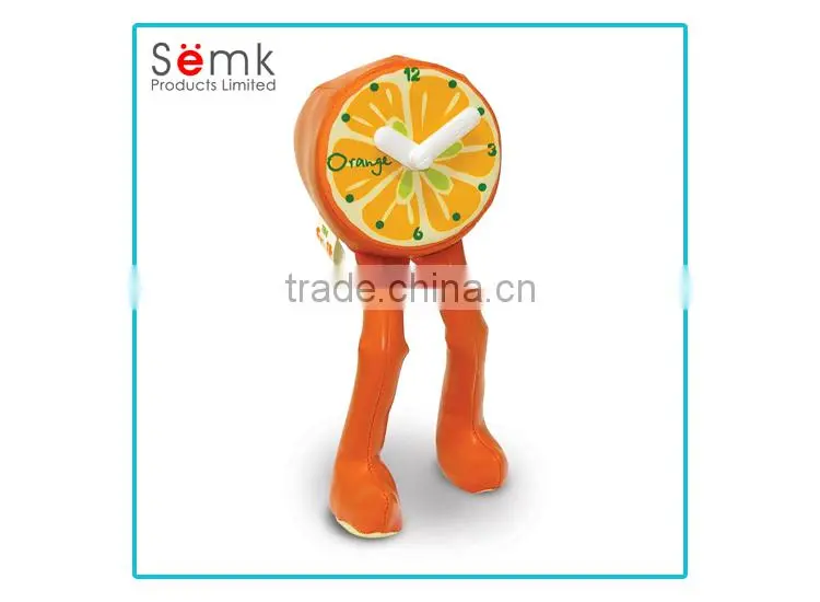 Novelty plastic table clock cute leather table clock