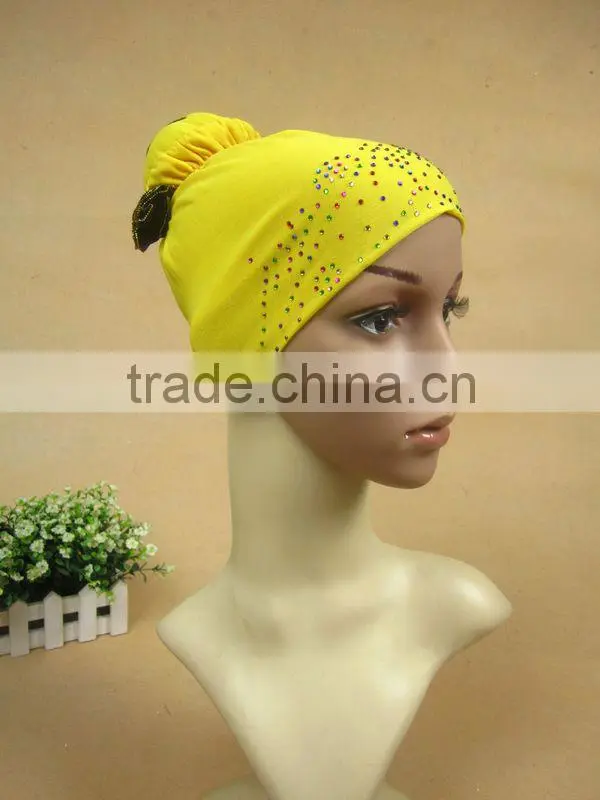 A523 fashion flower islamic hijab cap,muslim hejab hat