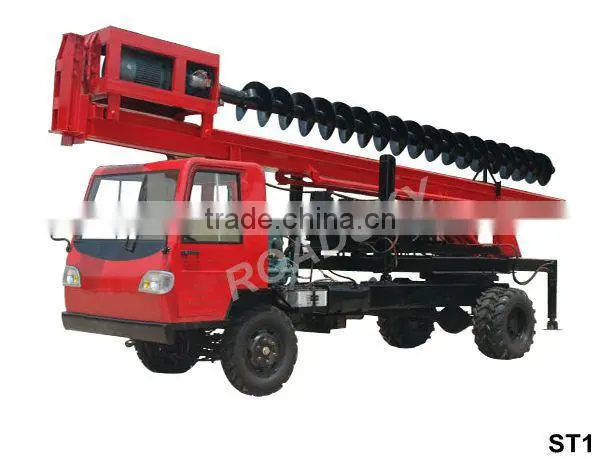 Solar Truck-Mounted Rotary Rig For Solar Park