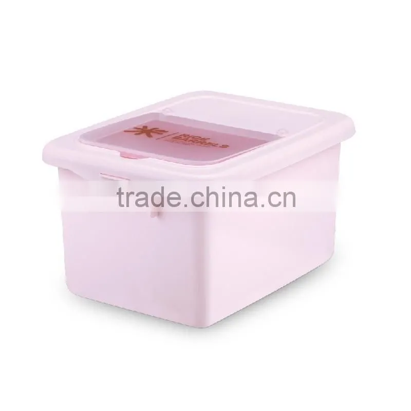 High quality plastic dry food storage container rice dispenser box with lid