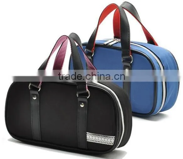 Soft cosmetic travel carry bag,beauty makeup artist vanity case,women travel toiletry makeup bag