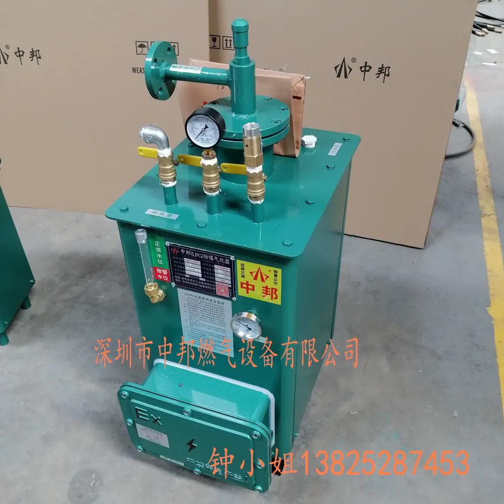 Suitable for 0.5 ton boilers，ZHONGBANG 50KG/H Square floor-standing type LPG vaporizer