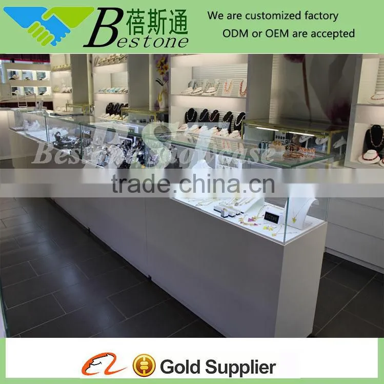 modern wood jewellery shop counter design, custom retail store counters for sale