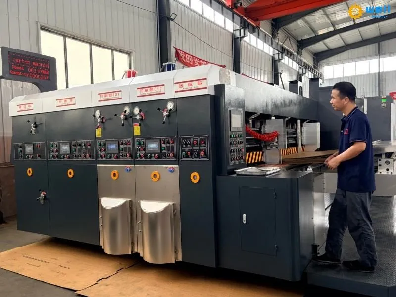 Automatic corrugated carton printing die cutting slotting machine