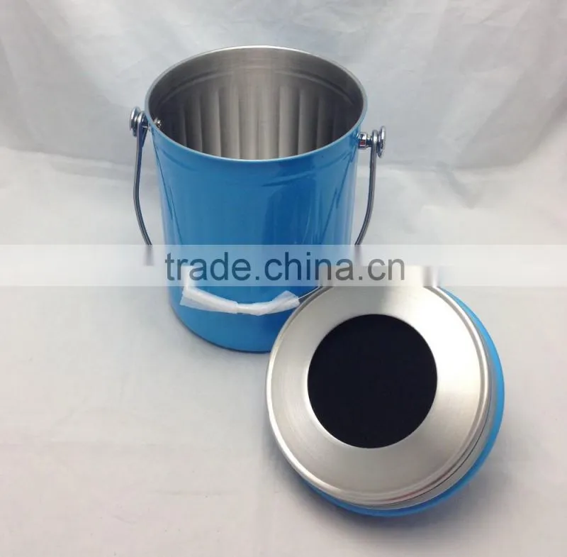 Stainless Steel Compost Bin 1.5 Gallon with Color with Carbon Filter 18.3x29cm