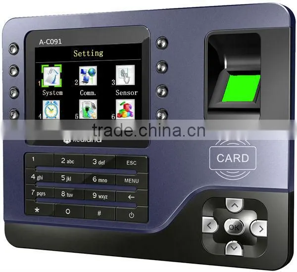 REALAND A-C091 3.2 inch rfid biometric fingerprint time attendance system
