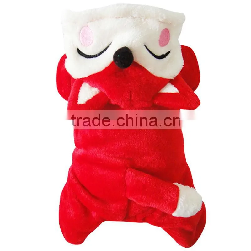 Pet Garment Four-leg Spring/Autumn/Winter Double-sided Flannel Fabrics Fox Dog Clothes