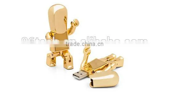 2016 high speed good quality promotional gift metal robot USB Flash drive 8GB