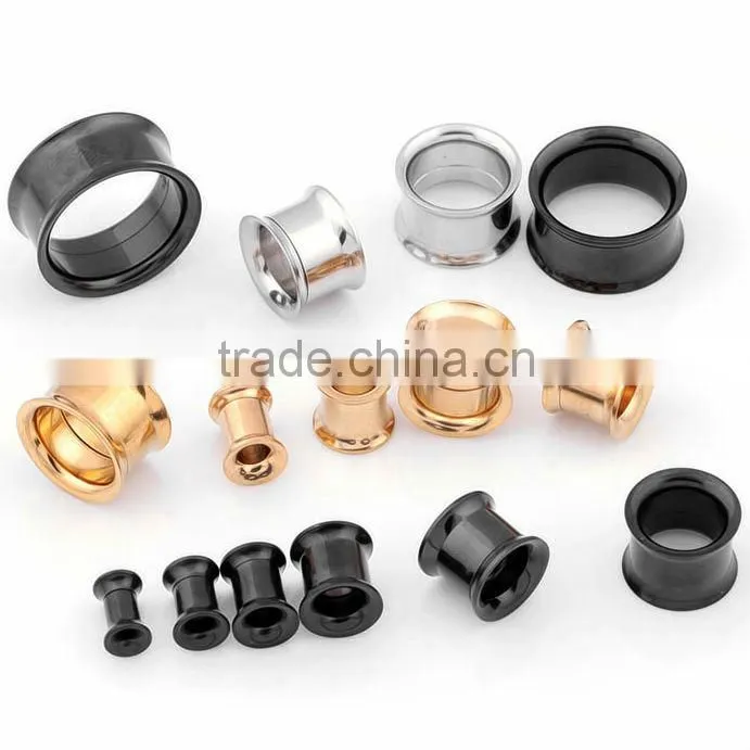 Acrylic new design piercings externally Ear plugs tunnels with logo