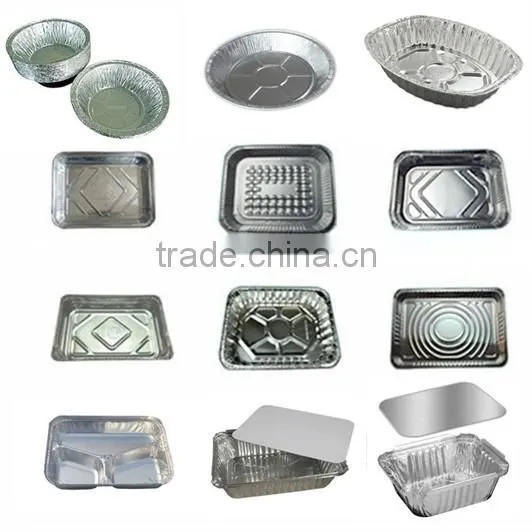 White coated ariline casserole with lids disposable aluminum food container