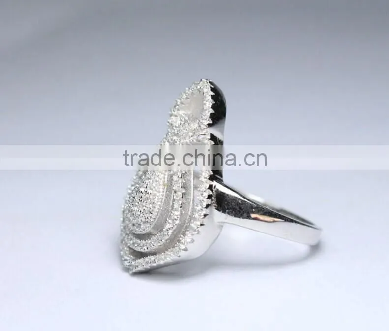 Crown Hollow Shape With AAA Cubic Zirconia Stone 925 Silver Party Rings