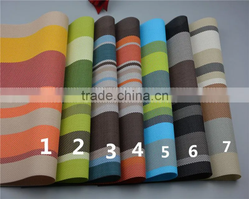 Europe fashion new style Blue with brown strip rainbow placemat