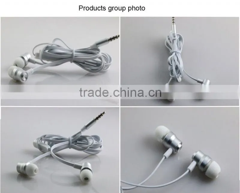 2015 fashionable plastic wired earphone