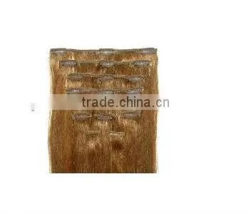 natural straight human clip in hair extensions