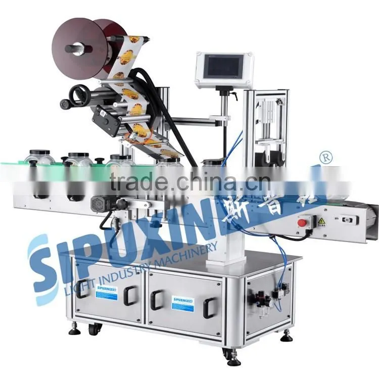 Sipuxin automatic plastic bag labeling machine top labeling machine