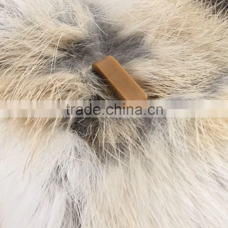 QD5947 Newly Design Special Fur Styles With Raccoon Collar 2016 Knit Rabbit Fur Coats Girls