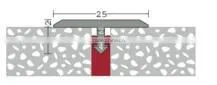 Expansion joint system T cover profile floor connection section floor transition strips