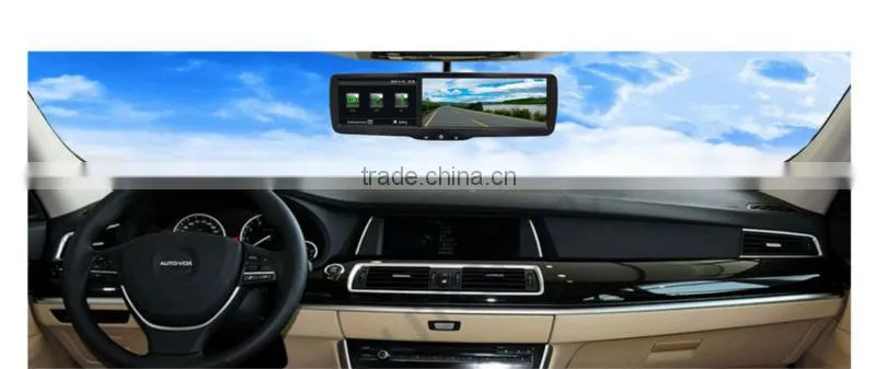 4.3" inch tft car lcd rear view rearview mirror camera with bluetooth