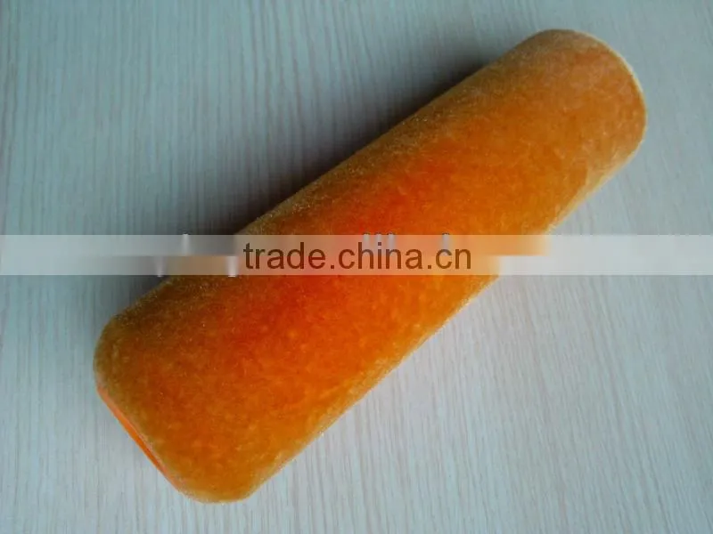 Flock sponge foam paint roller cover