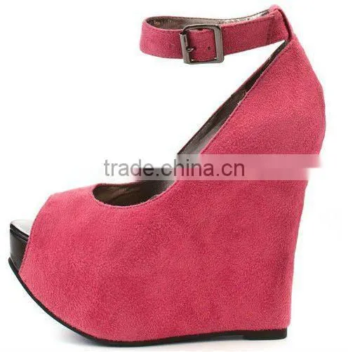 Stylish high heel dress shoes for women wedge high heel platform shoes