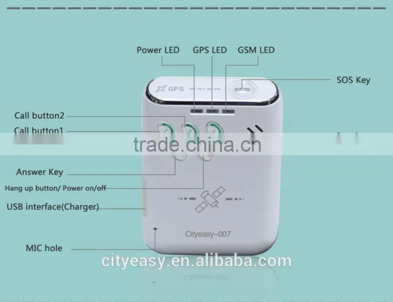 Protable Mini GPS Personal Tracker With SMS & GPRS Online Tracking