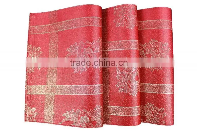 Polyester Elegant Colourful Dinning Design Jacquard Christmas Placemat
