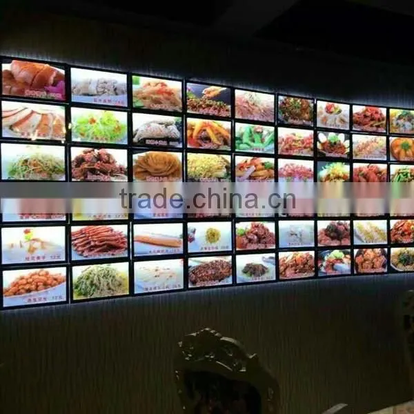 Edgelight CF9 single side magnetic tablet menu for restaurant