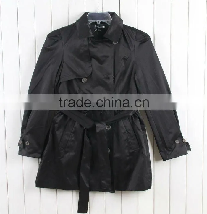 Casual ladies long wind coat /jacket windbreak SO