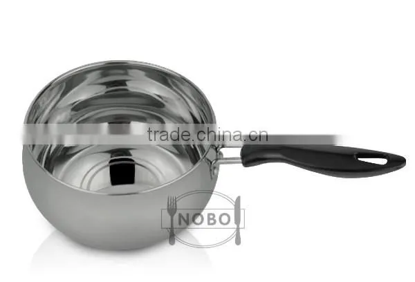 14/16/18cm Stainless Steel Milk Boiling Pot With Single Handle