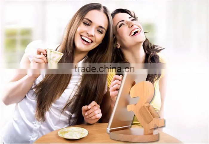 Mobile Phone Wood Stand Holder For iPhone Cute Horse Unique