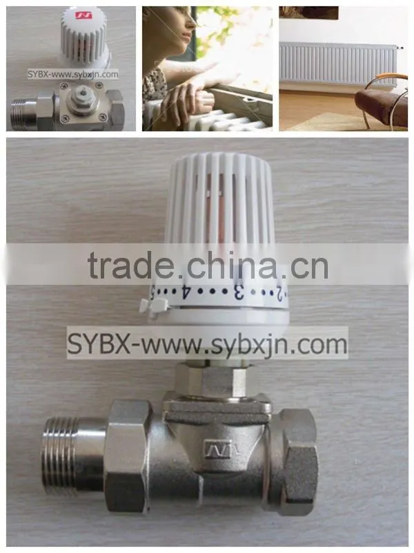 china supplier 1" straight way thermostatic radiator valves(low resistance)