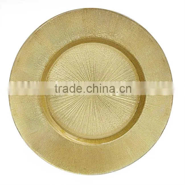 2015 New Products Creative Handmade Colored Glass Plate for wedding centerpieces