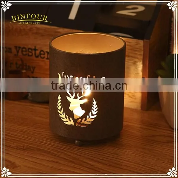 antique colorful metal votive candle holder round candle cup