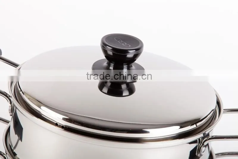 2015 New Charms 2 layers multi function stainless steel bamboo steamer pot with handle & lid, stainless steel steamer