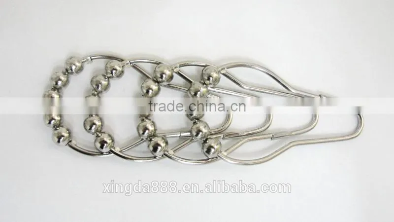 shower curtain hooks/100% metal shower curtain hooks/304 stainless steel curtain hooks