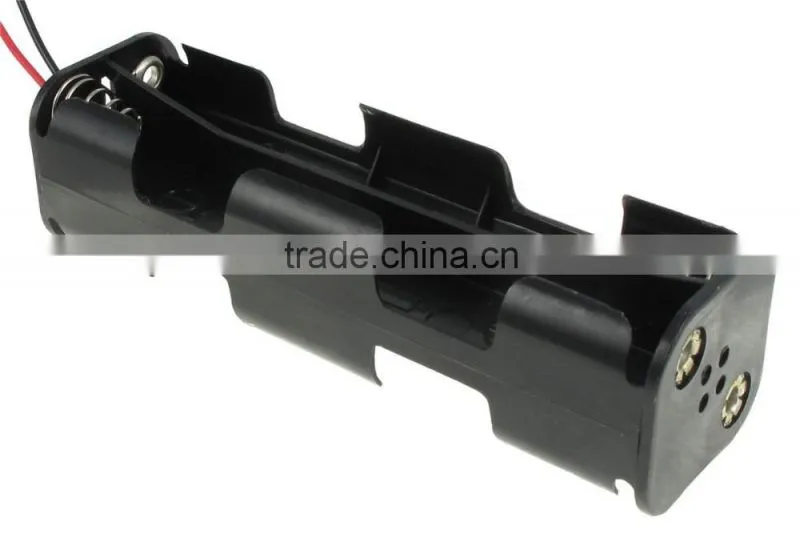 8 AA back to back battery holder with black & red wire leads ,BH382 battery holder