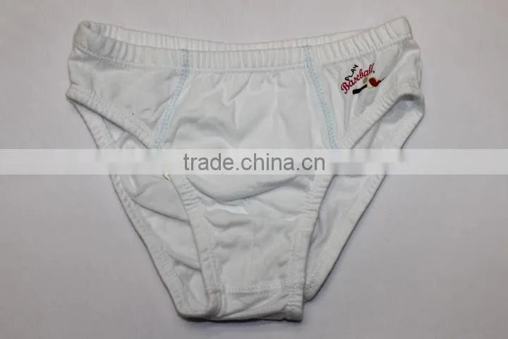China supplier wholesale kids cotton underwear children white color briefs