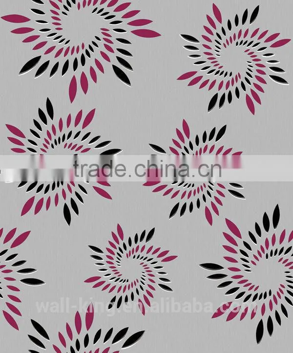 vinyl wall paper with modern new designs for home