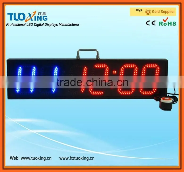 6 digit 6 inch LED digital race Interval Training Timer