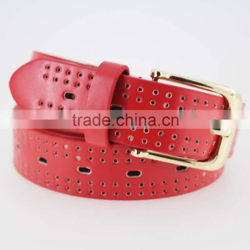 HOT 1 inch Women fashion summer dresses belt with colorful leather buckle in summer china Factory