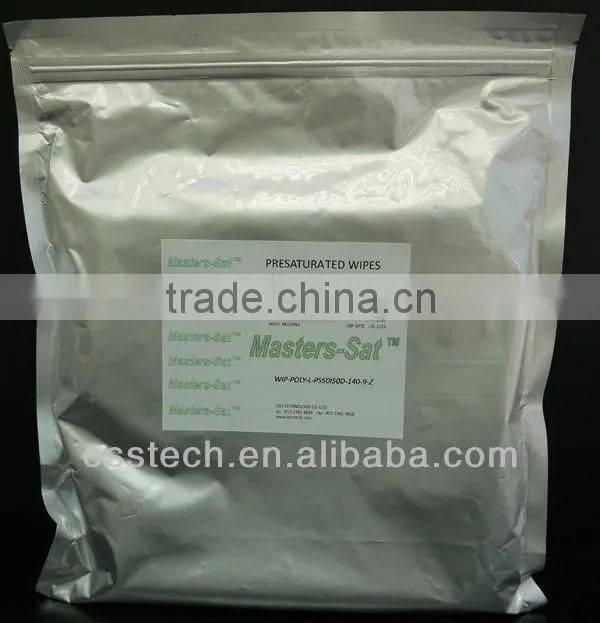 Cleanroom Presaturated Wiper Polyester Wipe Pre-wetted Wipe, Presaturated wiper