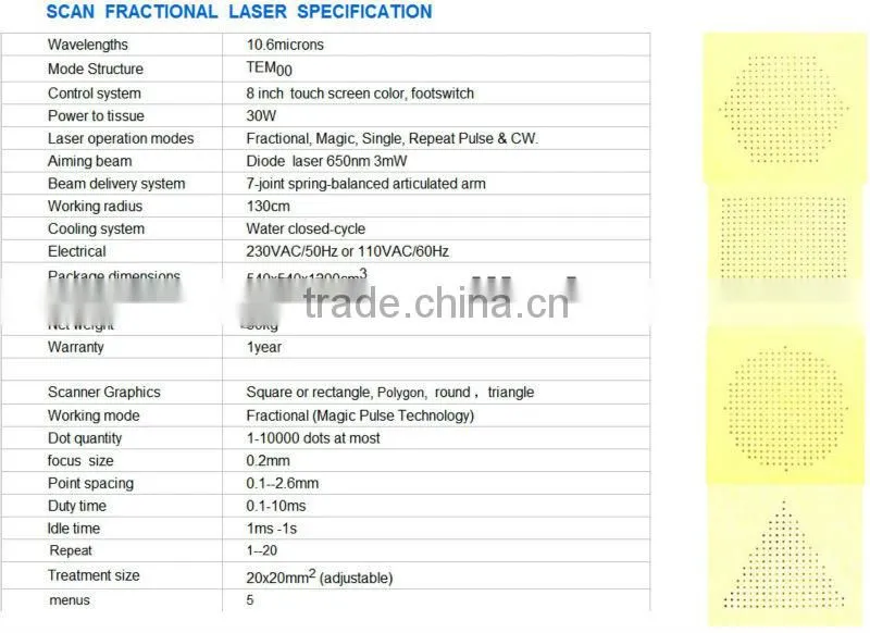 Fractional Laser Skin Resurfacing Co2 Laser