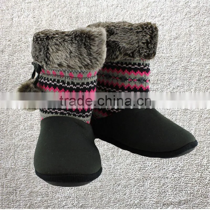 Premium quality women Wolle melange grey indoor boots