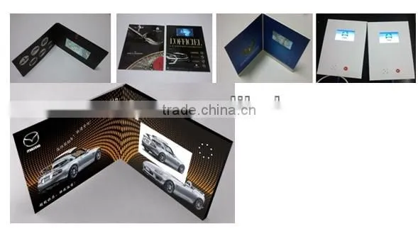 Customized popular LCD TFT Video Greeting Card For Christmas /Advertising Gift