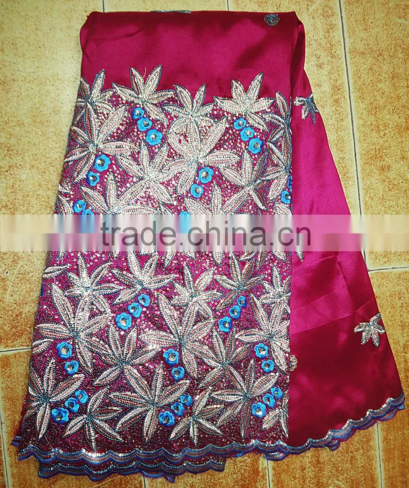 Single color noble embroidery flowers patterns voile lace george lace fabrics